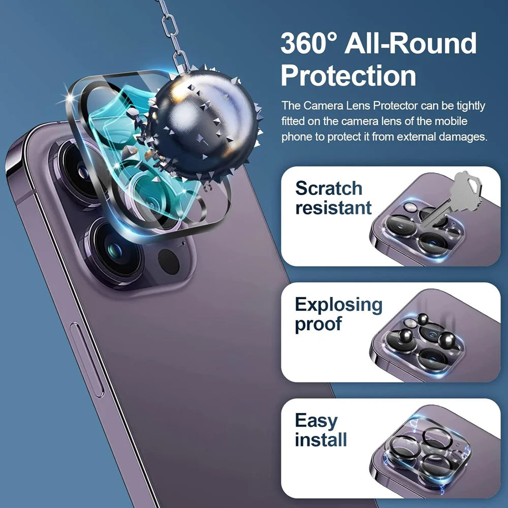 HD Screen Protection For iPhone Tempered Glass Camera Lens Film