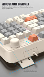 Keyboard 94 Keys 90% Layout Spanish Russian Korean Arabic Keyboard USB Wired RGB Light Volume Knob Ergonomics Gaming Office K82