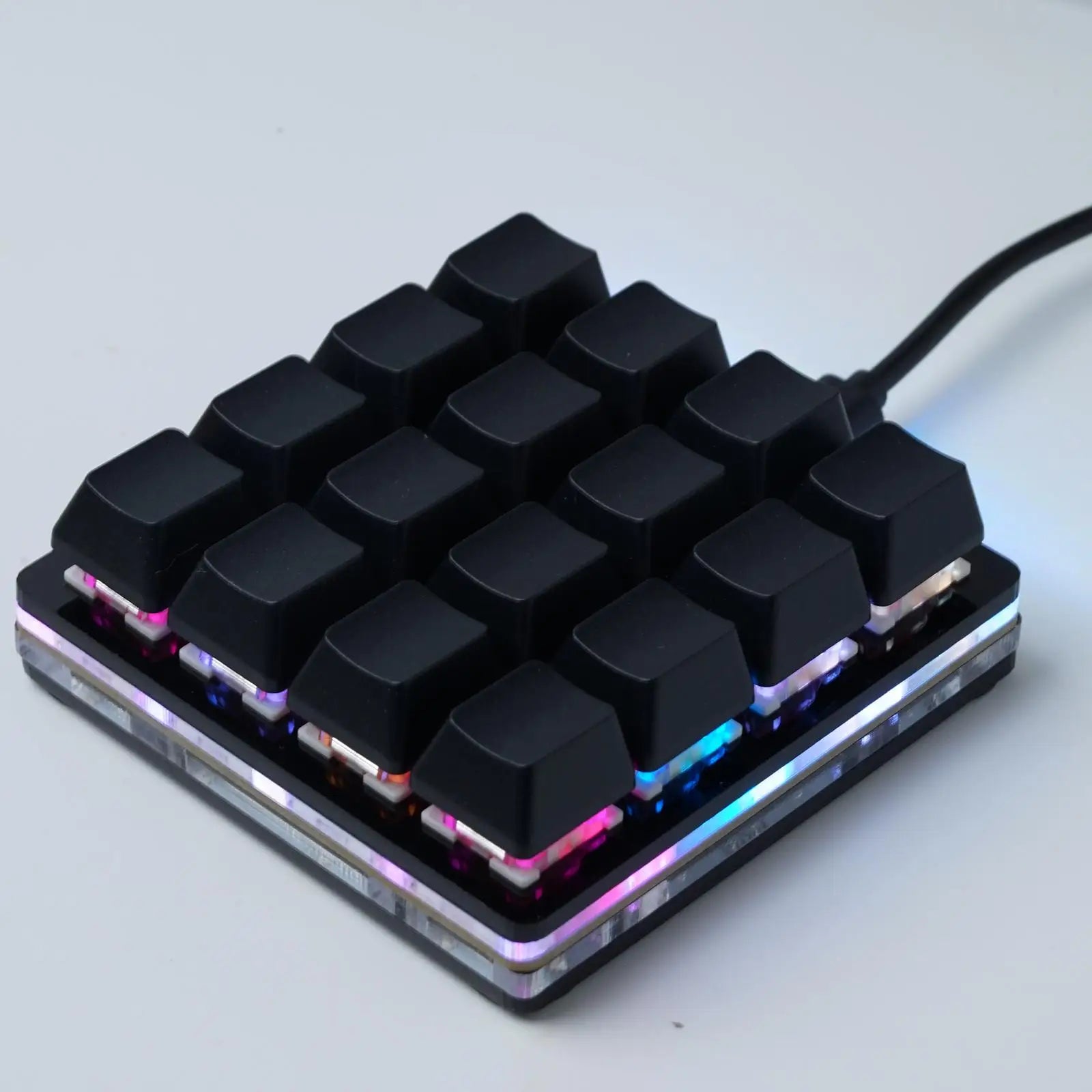16 Key Automatic Click SayoDevice Programmable Hardware Keyboard Custom Shortcut Keys Mechanical Keyboard Black Small Keyboard