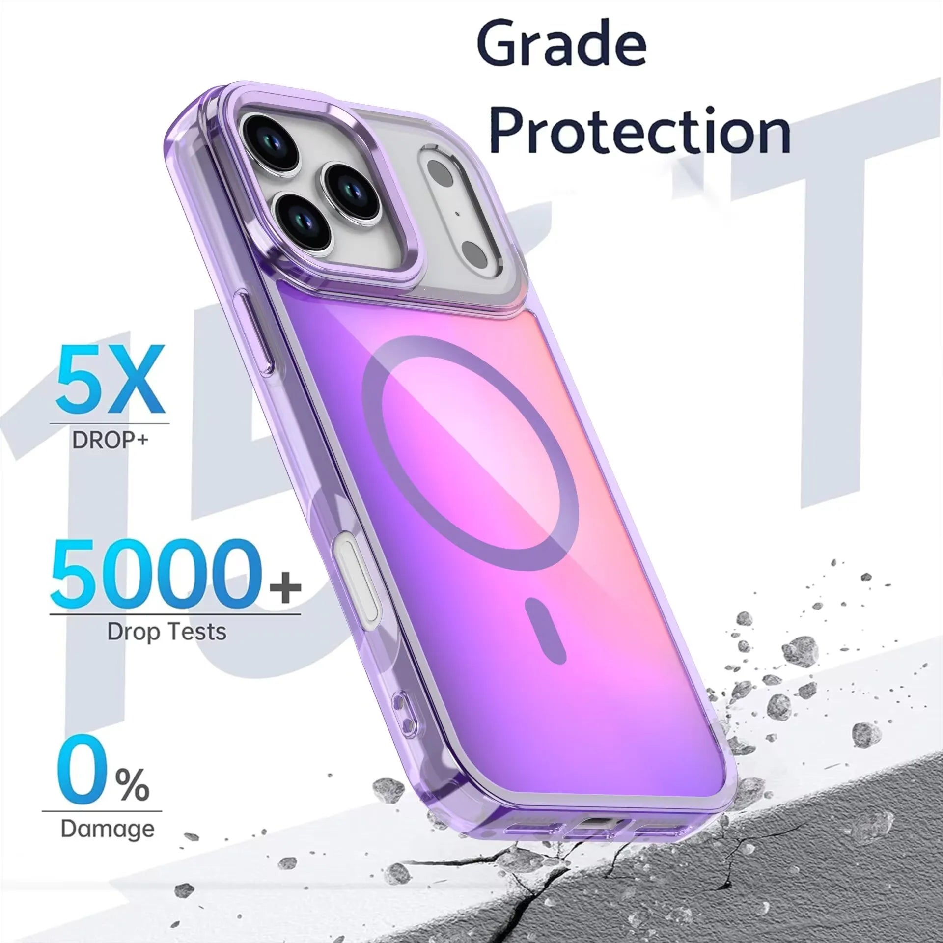 Metal Lens Magsafe Case for iPhone Magnetic Wireless Charging