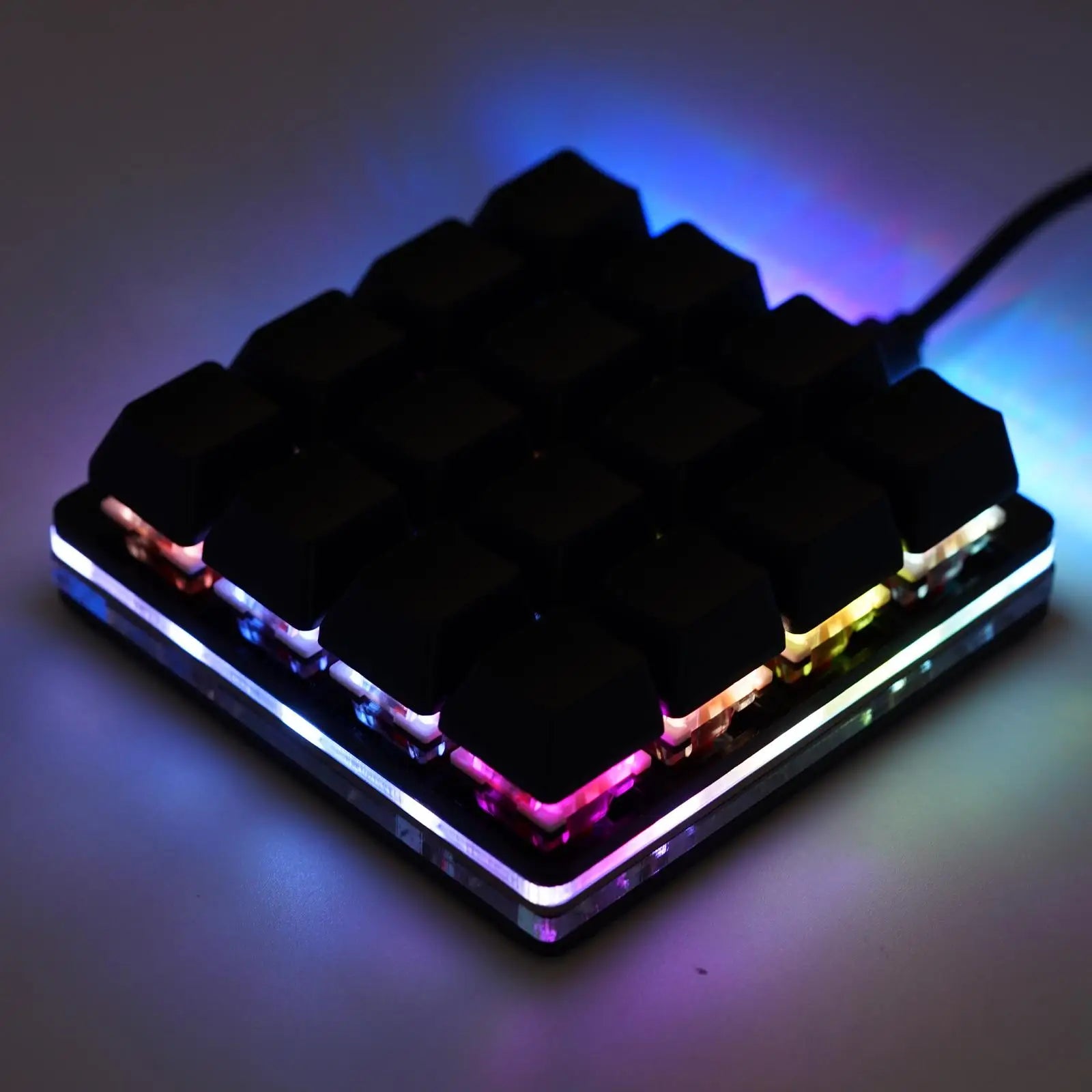 16 Key Automatic Click SayoDevice Programmable Hardware Keyboard Custom Shortcut Keys Mechanical Keyboard Black Small Keyboard