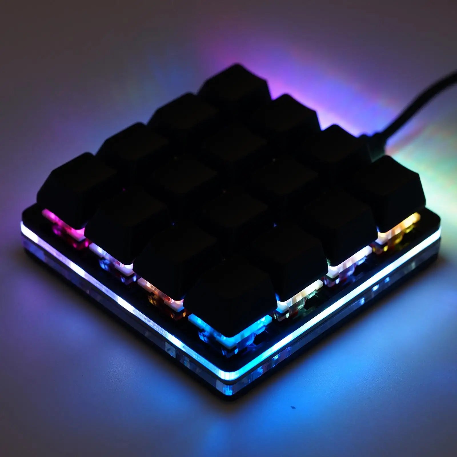 16 Key Automatic Click SayoDevice Programmable Hardware Keyboard Custom Shortcut Keys Mechanical Keyboard Black Small Keyboard