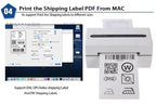 Upgraded Model Blue Tooth Label Printer with Adjustable Size Range of 25-108 mm HS-K38