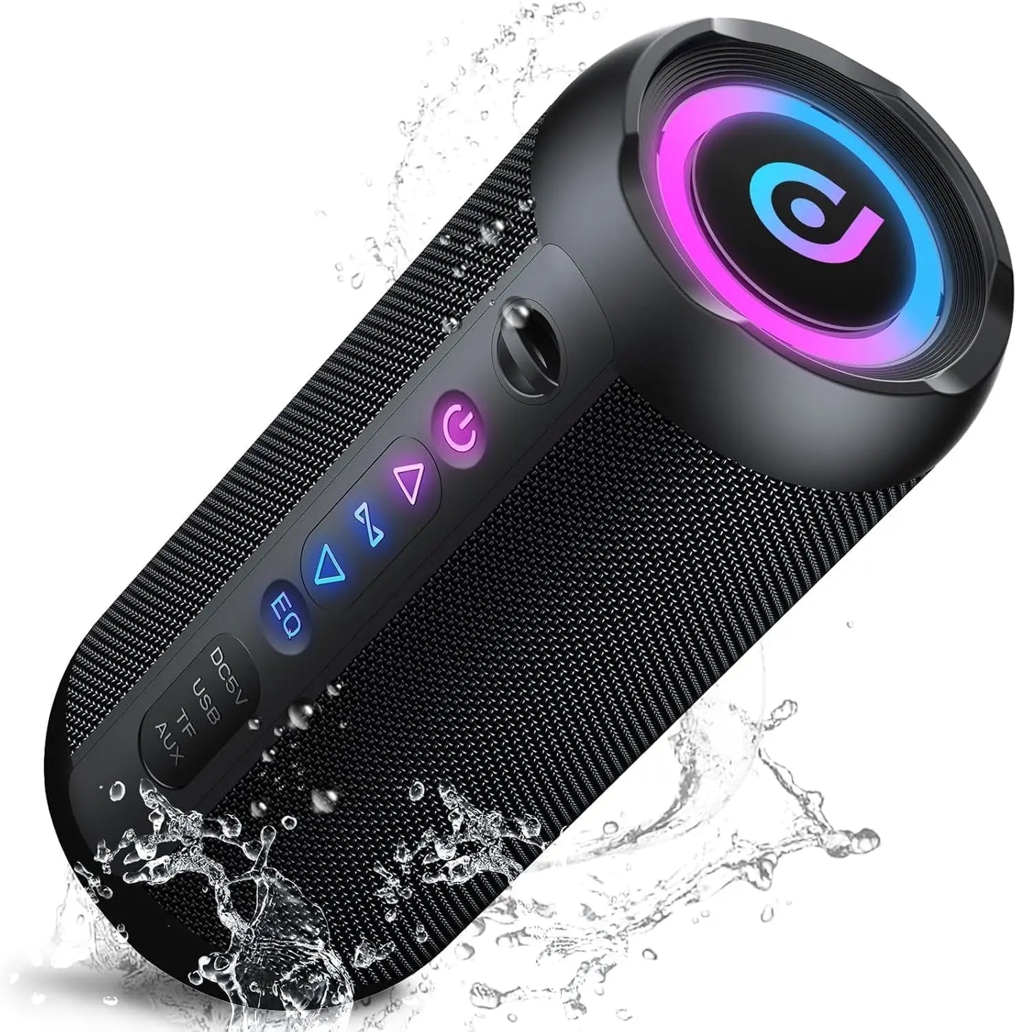 Portable Bluetooth Speaker, Bluetooth 5.4 Speaker, 30W Dual Speaker, Deep Bass, 30H Playtime, 3 EQ Mode, Colorful RGB Lights