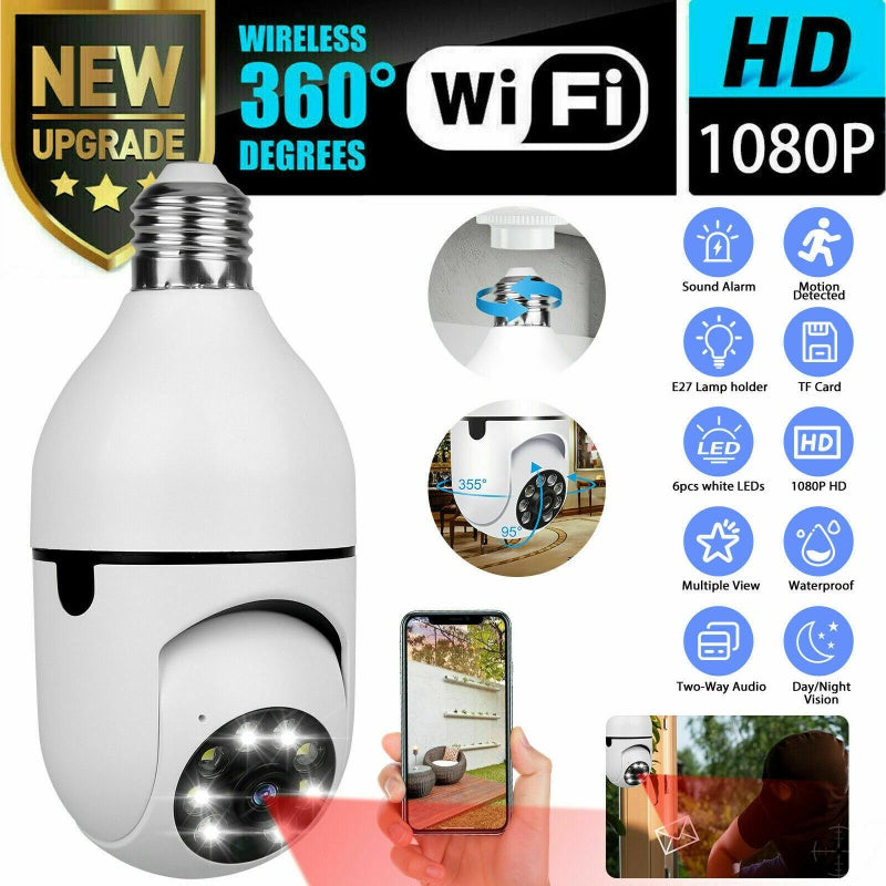 Light Bulb Camera 1080P Security Camera