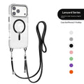 17 Pro Max Transparent Magnetic Case With A Crossbody Lanyard