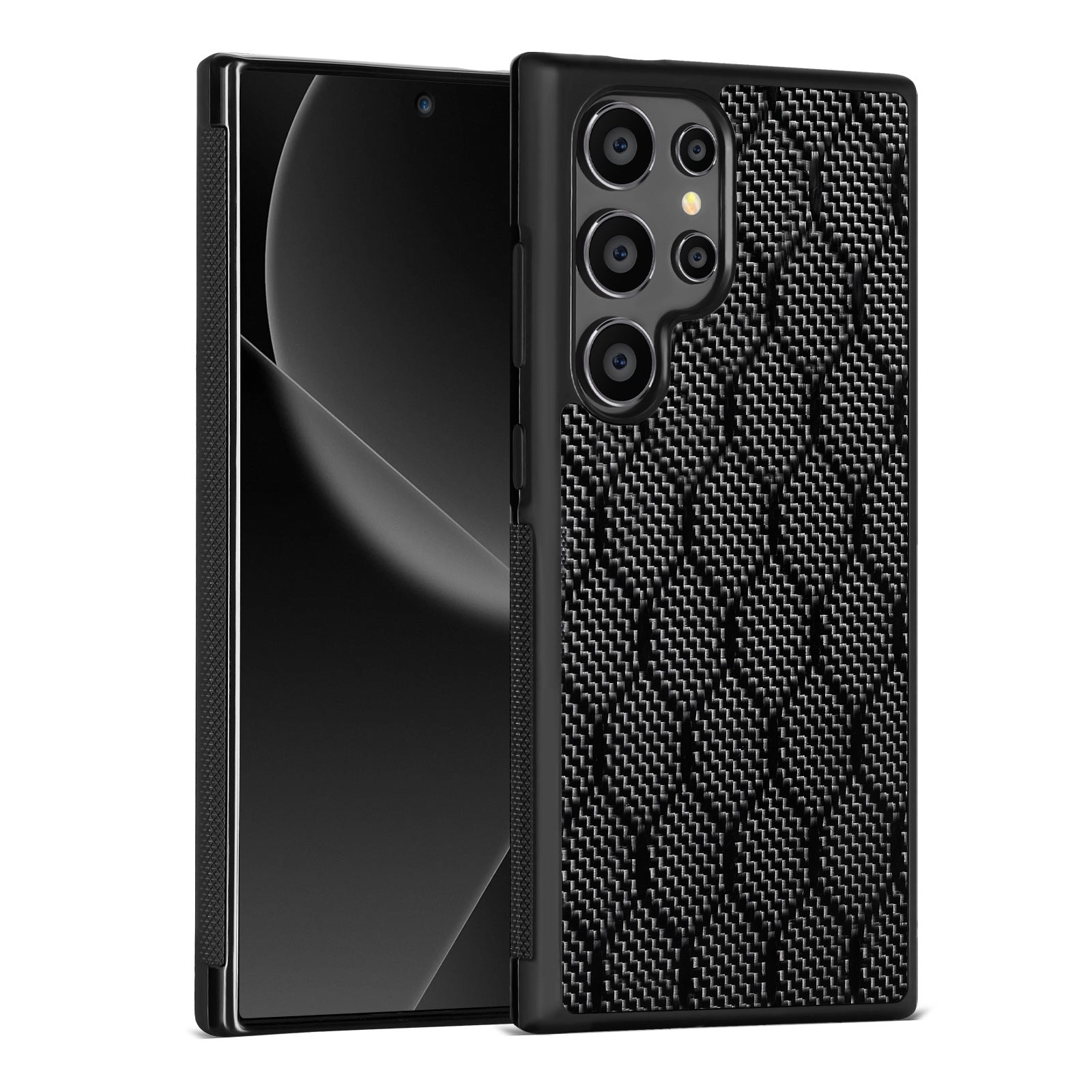 Carbon Fiber Square Twill Honeycomb Phone Case Compatible With S25 Ultra